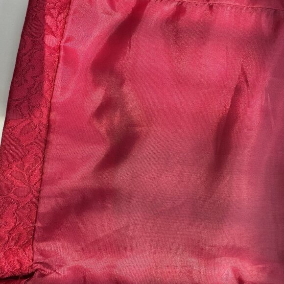 Chapter One Women’s Red Floral Damask Long Overcoat Size 10 - Picture 16 of 16